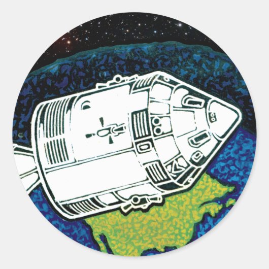 Apollo 7 NASA-missiepatchlogo Ronde Sticker (Voorkant)