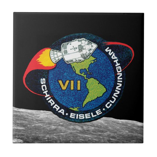 Apollo 7 NASA-missiepatchlogo Tegeltje (Voorkant)