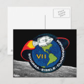 Apollo 7 NASA Mission Patch Logo Briefkaart (Voorkant / Achterkant)