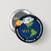 Apollo 7 NASA Mission Patch Logo Ronde Button 5,7 Cm (Voorkant /achterkant)