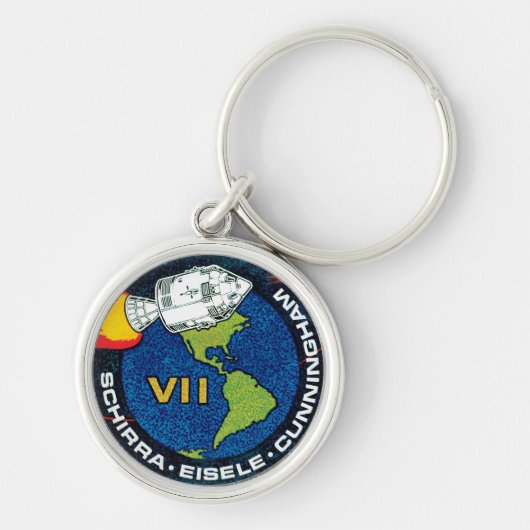 Apollo 7 NASA Mission Patch Logo Sleutelhanger (Voorkant)