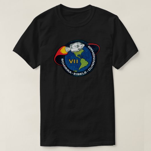 Apollo 7 NASA Mission Patch Logo T-shirt (Design voorkant)