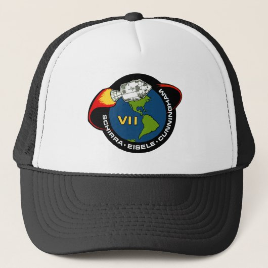 Apollo 7: Schirra, Eisele en Cunningham Trucker Pet (Voorkant)