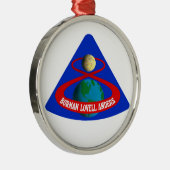Apollo 8:  Eerste Mannen op de maan! Metalen Ornament (Rechts)