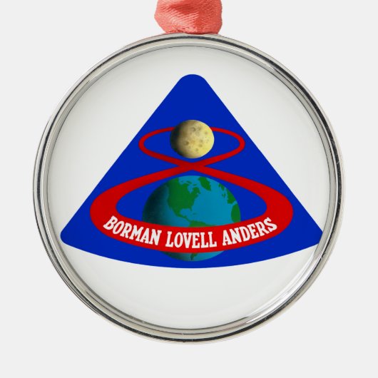 Apollo 8:  Eerste Mannen op de maan! Metalen Ornament (Voorkant)