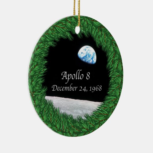Apollo 8 kerstavond Moon Keramisch Ornament (Rechts)