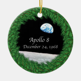 Apollo 8 kerstavond Moon Keramisch Ornament
