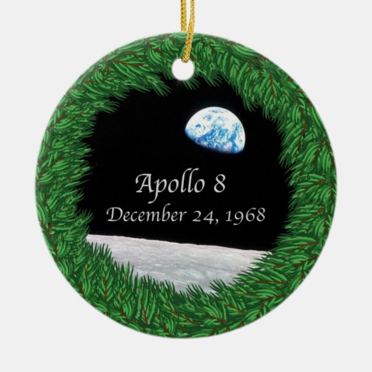 Apollo 8 kerstavond Moon Keramisch Ornament (Voorkant)
