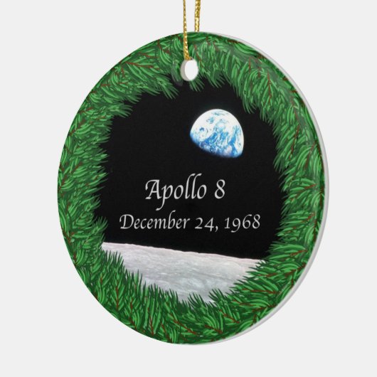 Apollo 8 kerstavond Moon Keramisch Ornament (Links)