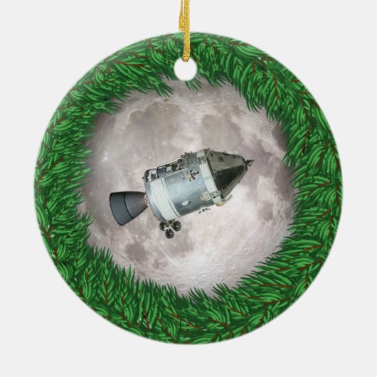 Apollo 8 kerstavond Moon Keramisch Ornament (Achterkant)