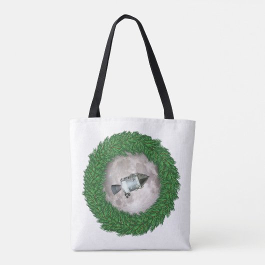 Apollo 8 kerstavond Moon Tote Bag (Achterkant)