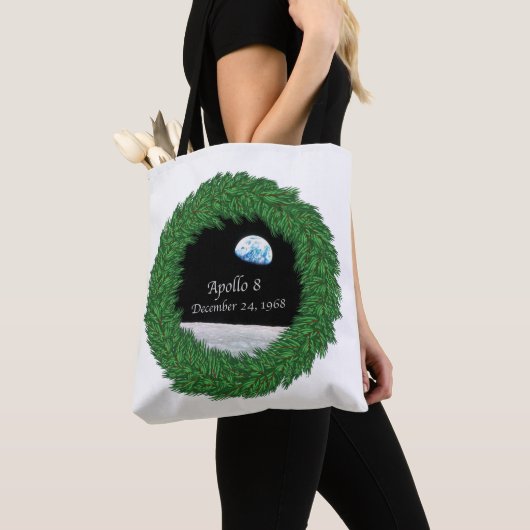 Apollo 8 kerstavond Moon Tote Bag (Dichtbij)