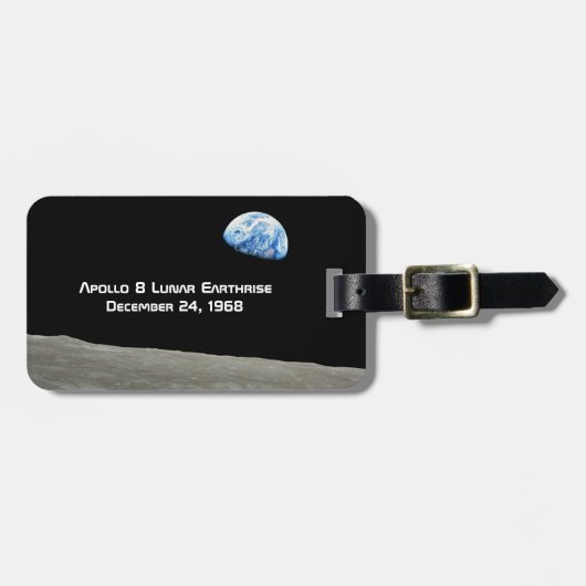 Apollo 8 Lunar Earthrise 50ste Jubileum Bagagelabel (Voorkant horizontaal)