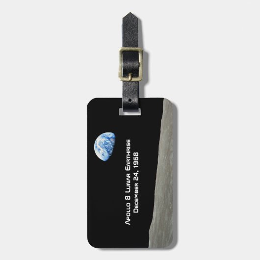 Apollo 8 Lunar Earthrise 50ste Jubileum Bagagelabel (Voorkant verticaal)