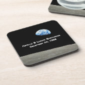 Apollo 8 Lunar Earthrise 50ste Jubileum Bier Onderzetter (Linkerzijde)