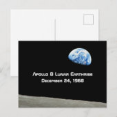 Apollo 8 Lunar Earthrise 50ste Jubileum Briefkaart (Voorkant / Achterkant)