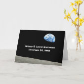 Apollo 8 Lunar Earthrise 50ste Jubileum Kaart (Gele Bloem)