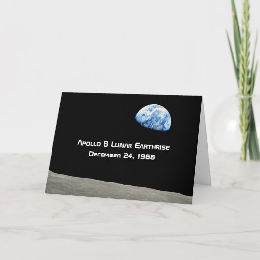 Apollo 8 Lunar Earthrise 50ste Jubileum Kaart (Voorkant)