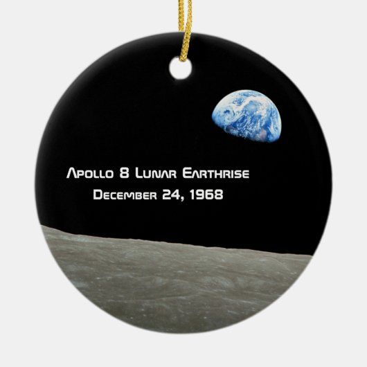 Apollo 8 Lunar Earthrise 50ste Jubileum Keramisch Ornament (Voorkant)