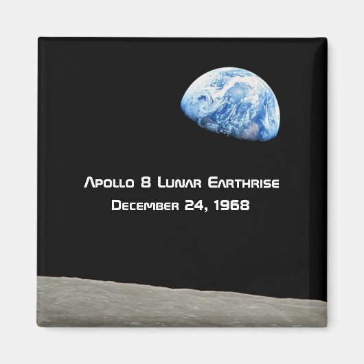 Apollo 8 Lunar Earthrise 50ste Jubileum Magneet (Voorkant)