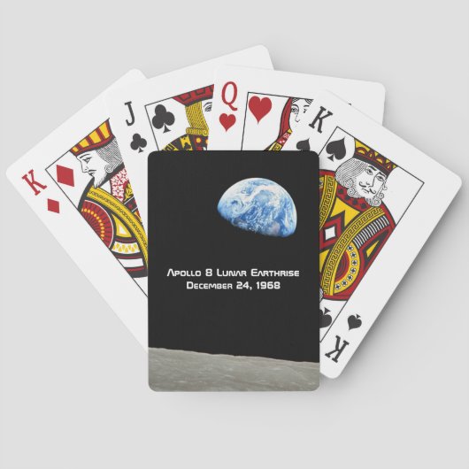 Apollo 8 Lunar Earthrise 50ste Jubileum Pokerkaarten (Achterkant)