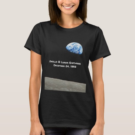 Apollo 8 Lunar Earthrise 50ste Jubileum T-shirt (Voorkant)