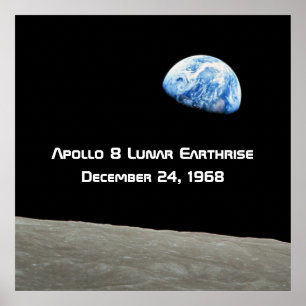 Apollo 8 Maan Aardopkomst 50ste Verjaardag Poster