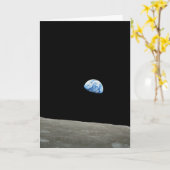 Apollo 8 NASA Moon Mission Earthrise Briefkaart (Gele Bloem)