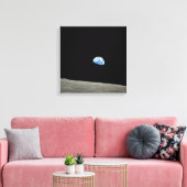 Apollo 8 NASA Moon Mission Earthrise Canvas Afdruk (Insitu (Woonkamer))