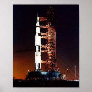 Apollo 8 over de lanceringspad poster
