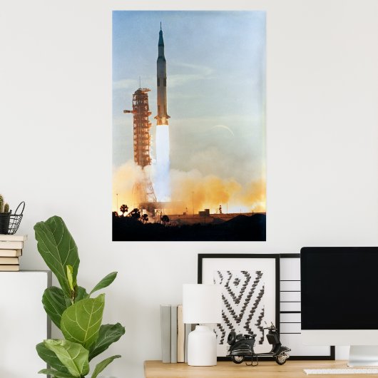 Apollo 8 Start Poster (Thuiskantoor)