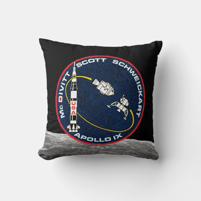 Apollo 9 NASA-missiepatchlogo Kussen (Voorkant)