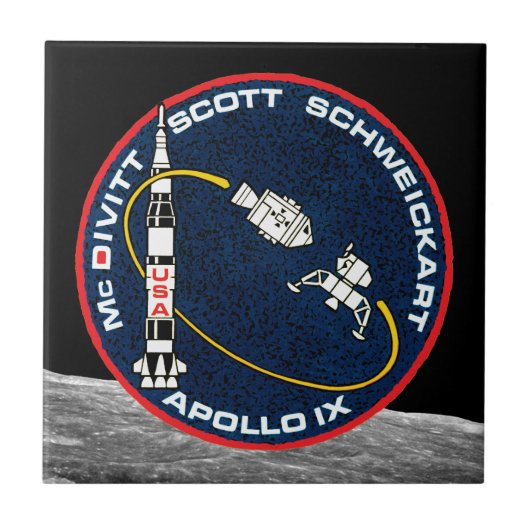 Apollo 9 NASA-missiepatchlogo Tegeltje (Voorkant)