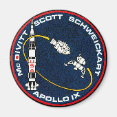 Apollo 9 NASA Mission Patch Logo Magneet (Voorkant)