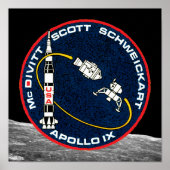 Apollo 9 NASA Mission Patch Logo Poster (Voorkant)
