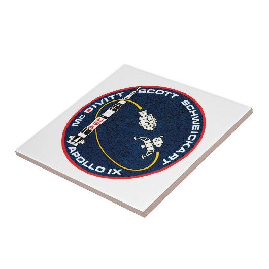 Apollo 9 NASA Mission Patch Logo Tegeltje (Zijkant)