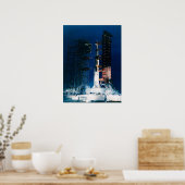 Apollo 9 over de lanceringspad poster (Keuken)