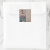 Apollo als zon en Diana als maan Vierkante Sticker (Tas)