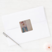 Apollo als zon en Diana als maan Vierkante Sticker (Envelop)