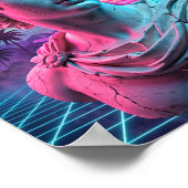Apollo-buste — Vaporwave Grieks standbeeld Poster (Hoek)