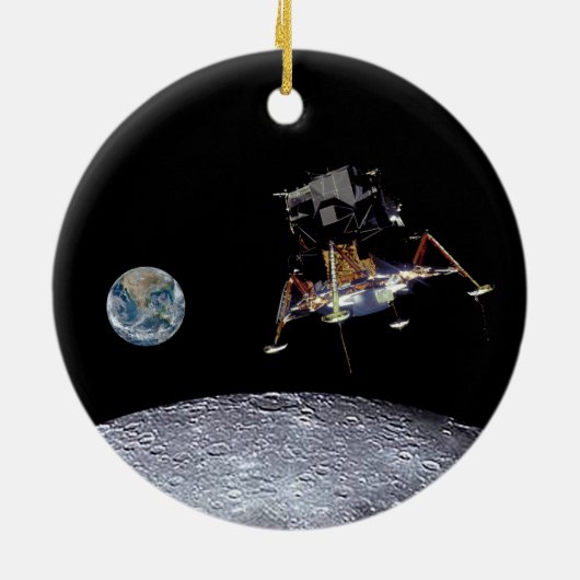 Apollo Deep Space Dish Antenna Keramisch Ornament (Achterkant)