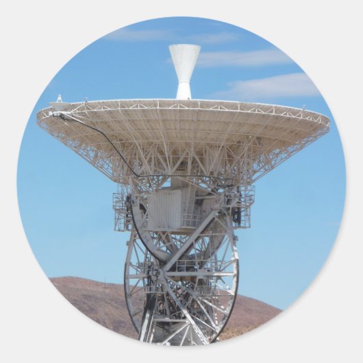 Apollo Deep Space Dish Antenna Ronde Sticker (Voorkant)
