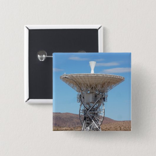 Apollo Deep Space Dish Antenna Vierkante Button 5,1 Cm (Voorkant /achterkant)
