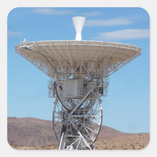 Apollo Deep Space Dish Antenna Vierkante Sticker (Voorkant)