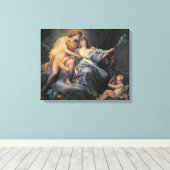 Apollo, die de nymph Leucothea aandoet (olie op de Canvas Afdruk (Insitu (Houten vloer))