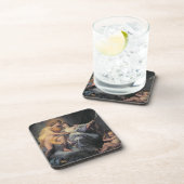 Apollo, die de nymph Leucothea aandoet (olie op de Drankjes Onderzetter (Rechterzijde)