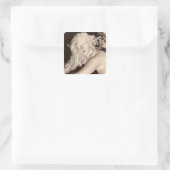 Apollo en Daphne, detail van Daphne's hoofd Vierkante Sticker (Tas)