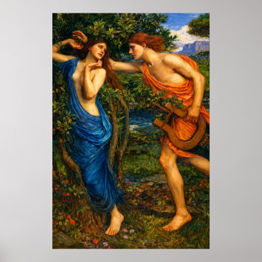Apollo en Daphne door John William Waterhouse Poster (Voorkant)