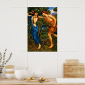 Apollo en Daphne door John William Waterhouse Poster (Keuken)