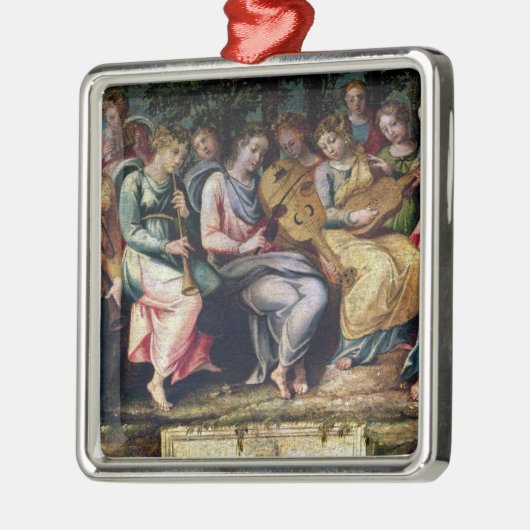 Apollo en de Muses, 1600 Metalen Ornament (Links)